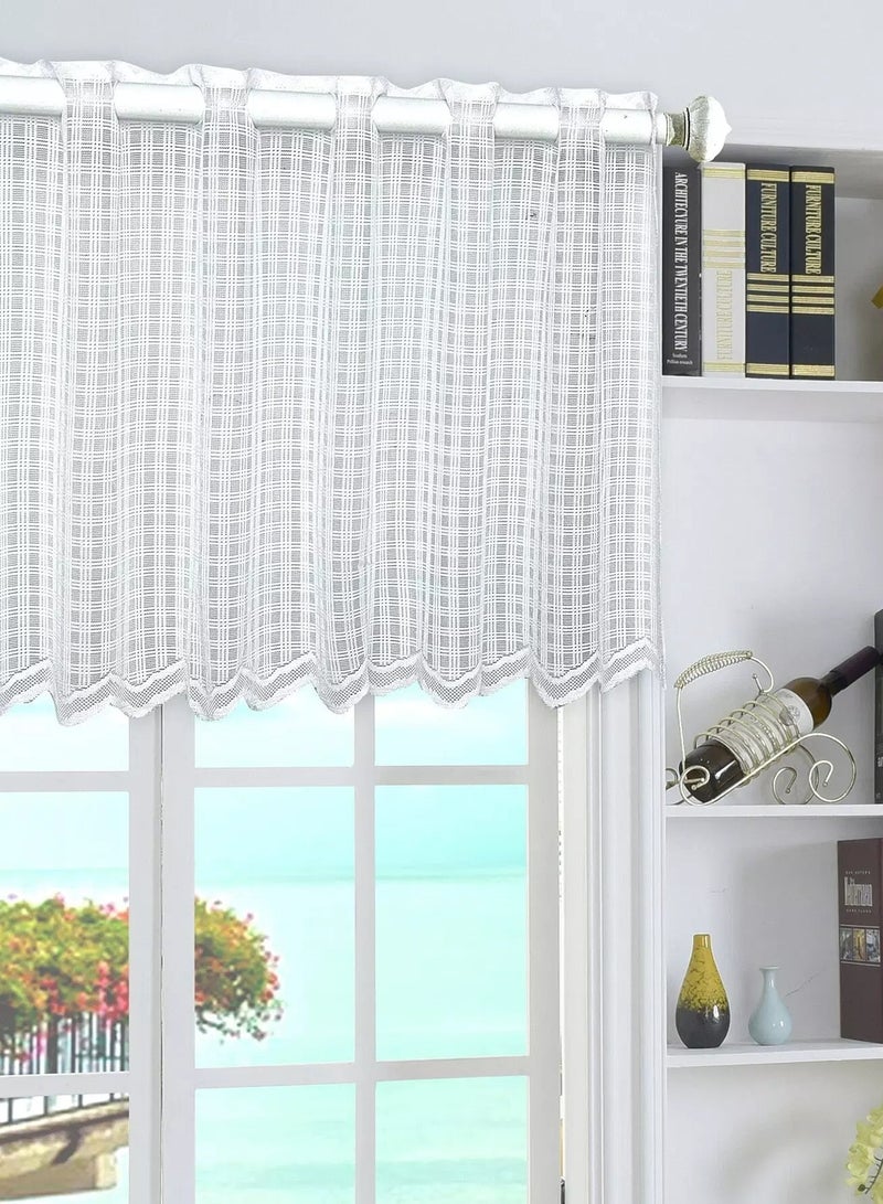 Plaid Pattern Mesh Valance  - Image 4