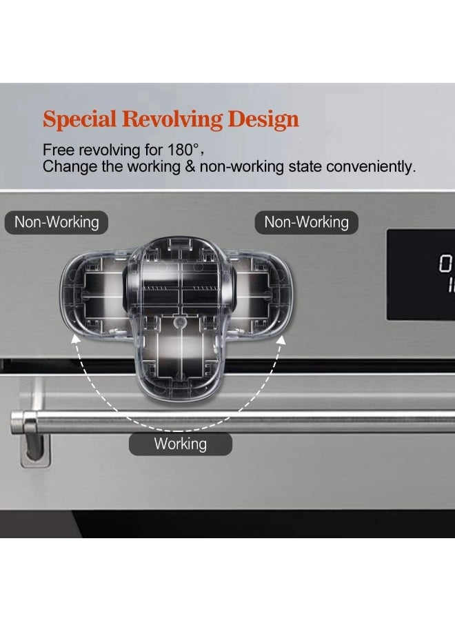 EUDEMON Child Safety Heat-Resistant Oven Door Lock, Oven Front Lock for Kids Easy to Install, Use Adhesive,No Screws or Drill (1 Pack,Clear-Black)(ONLY for Flat Surface) - Image 5