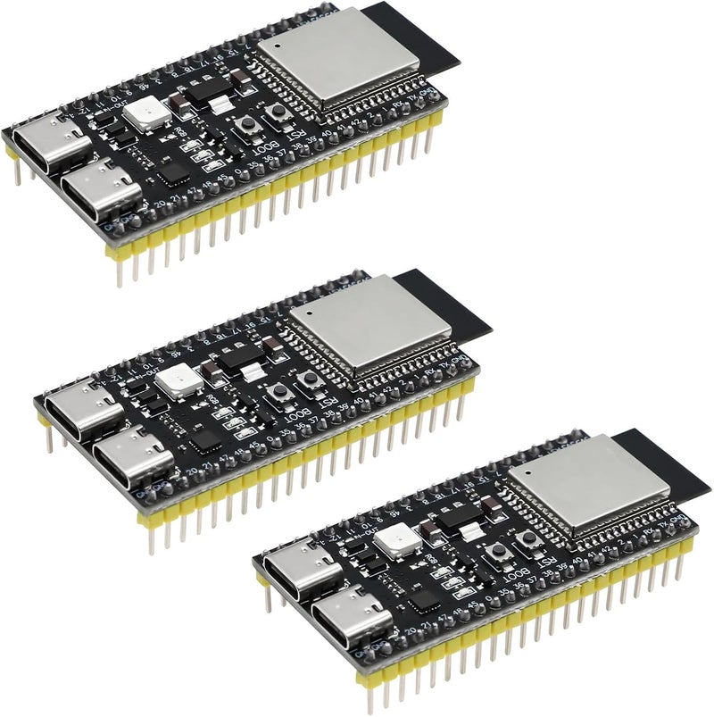 AYWHP 3 PCS ESP ESP-32-S3 Development Board ESP-32-S3 Module with ESP-1-N16R8 Low Power MCU with Dual-Mode Wi-Fi and Bluetooth Type-C Connector Compatible with Arduino - Image 1