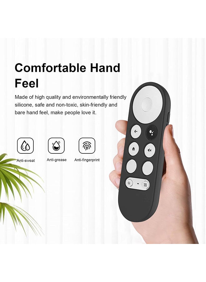 O Ozone Silicone Remote Cover Set Compatible with Google Chromecast 2020 4K, Anti-Slip Shockproof TV Set Top Box Sleeve Cover (Black)  - Image 5