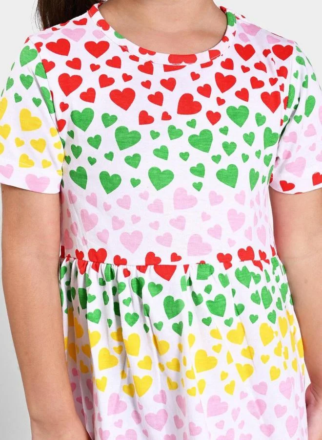 Bonkids Heart Print Dress