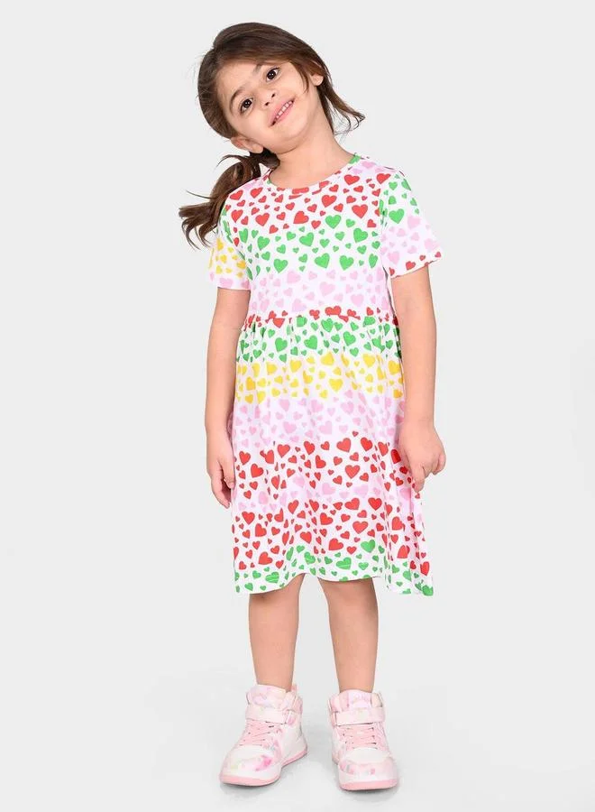 Bonkids Heart Print Dress