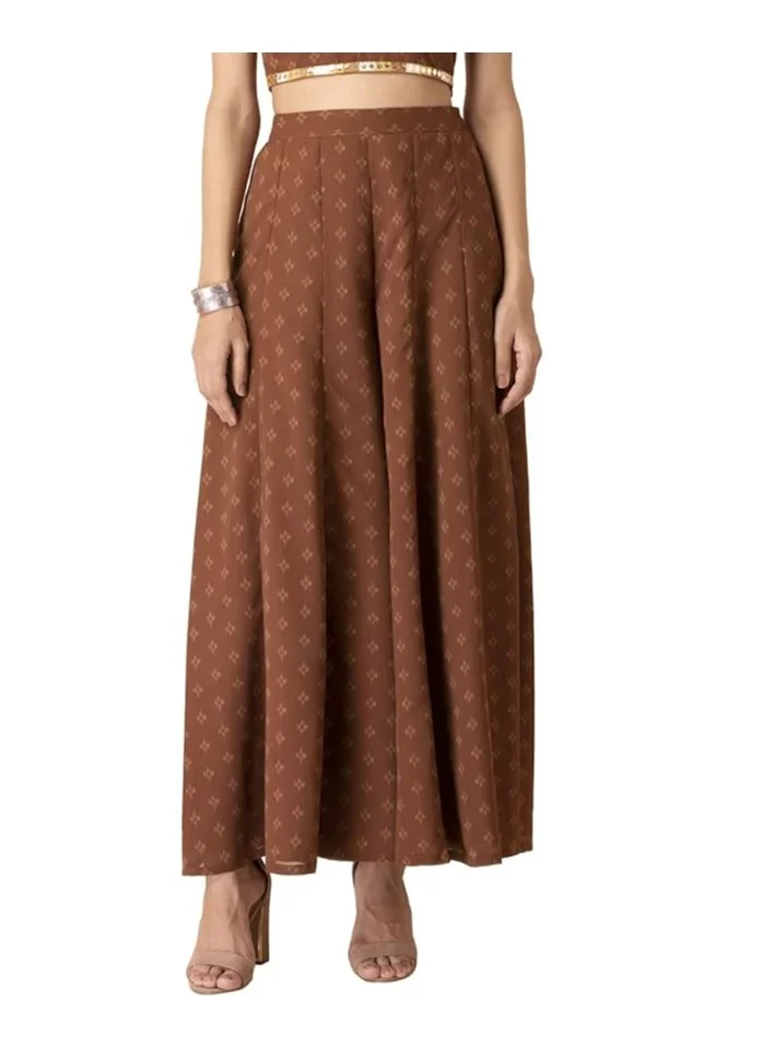 indya Printed Flared Palazzo Pants