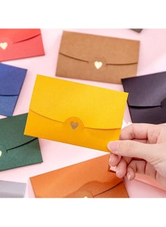SYOSI Mini Envelopes 48 Pieces Gift Card Multi Color Envelope with Heart Clasp 8 Models  - Image 3