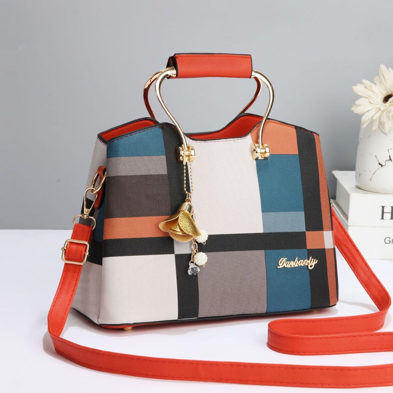 Portable Women'S Bag Fashion Joker Stitching Messenger Bag High Texture Retro Niche Shoulder Bag New Manufacturers - Image 2