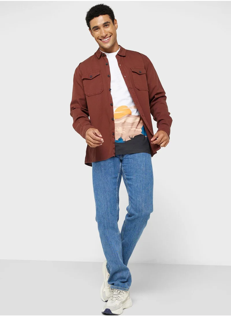 Seventy Five Long Sleeve Twill Shirt
