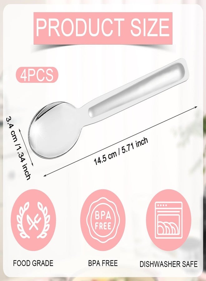 lasuroa 4 Replacement Spoon Compatible with Stanley 18 oz Food Jars, BPA Free Stainless Steel Spoon Set for Stanley Classic Legendary Vacuum Insulated Food Jar 18oz - Image 2