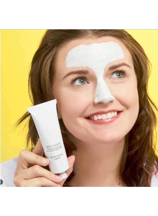 Beekman 1802 Beekman 1802 Milk Glaze 10% Lactic Acid Pore Purging Clay Face Mask - Fragrance Free - 2.3 oz - Gently Exfoliates - With Dead Sea Mud & Kaolin - Good for Sensitive Skin - Cruelty Free  - Image 4