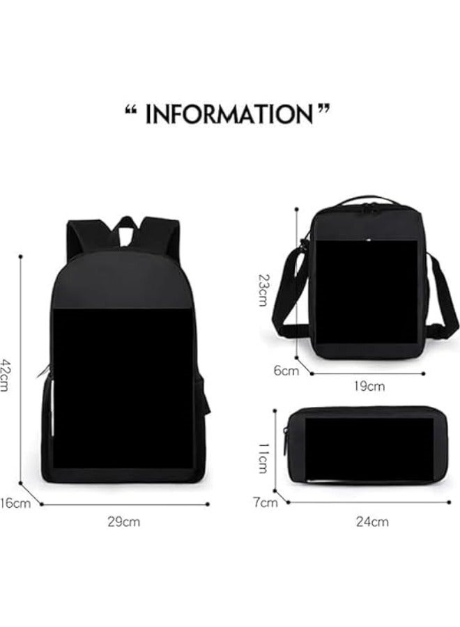 general 3Pcs Backpack Set,Spider-Man School Backpack,Large Capacity Casual Backpack with Lunch Bag and Pencil case for Kids Fans - Image 2