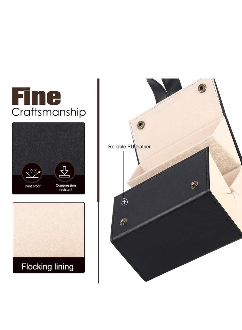 KASTWAVE Sunglasses Organizer, Portable Travel Glasses Case Folding Organizer with 5 Slots Can Be Unfolded Hanging Glasses Storage Rack Creative Handheld Glasses Bag for Men and Women (black) - Image 4