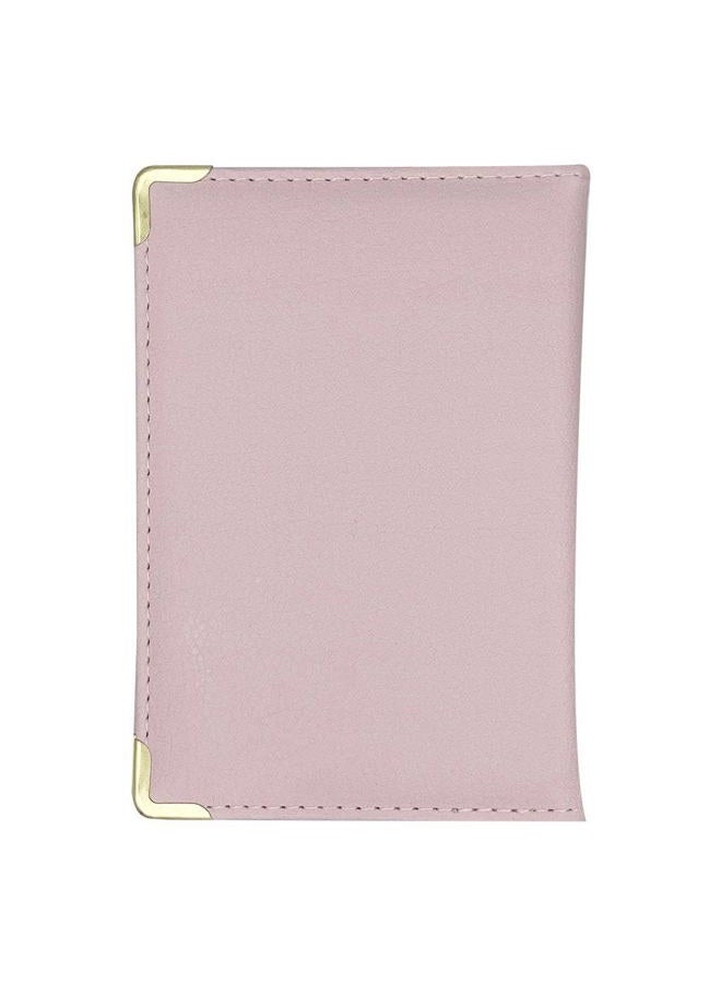 Missmore PU Leather Passport Cover with Gold USA Logo Printed for Travel (Pink) - Image 3