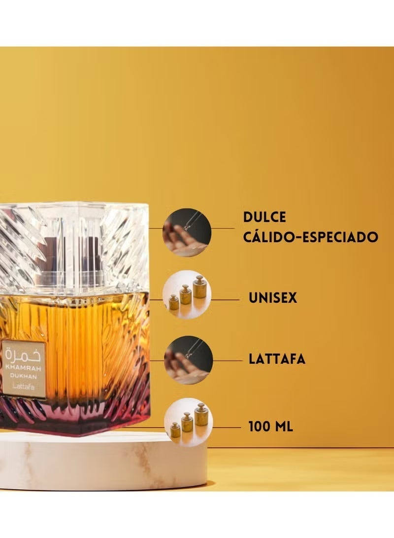 Lattafa Khamrah Dukhan Eau De Parfum -100ml - Image 3