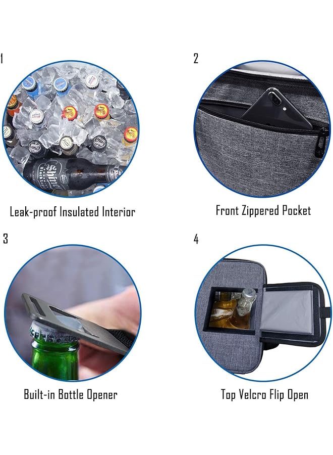 Hap Tim Soft Cooler Bag 40 Can Large Reusable Grocery Bags Upgraded Soft Sided Collapsible Travel Cooler for Outdoor Travel Hiking Beach Picnic BBQ Party (AE13634) - Image 5