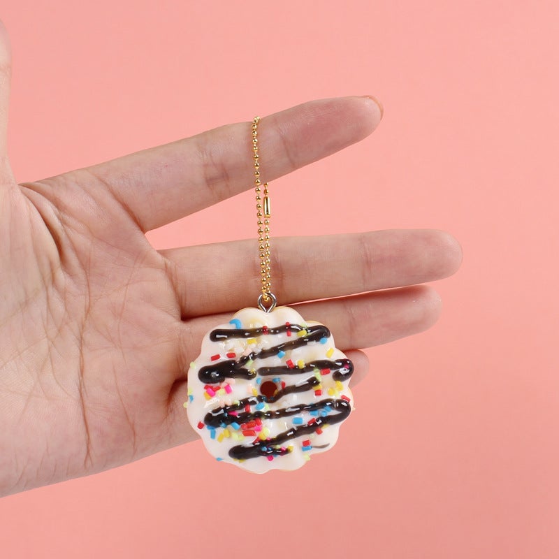 Cream Donut Simulation Food And Play Keychain Pendant Fake Cake Dessert Shooting Props Simulation Dessert Decorations - Image 3