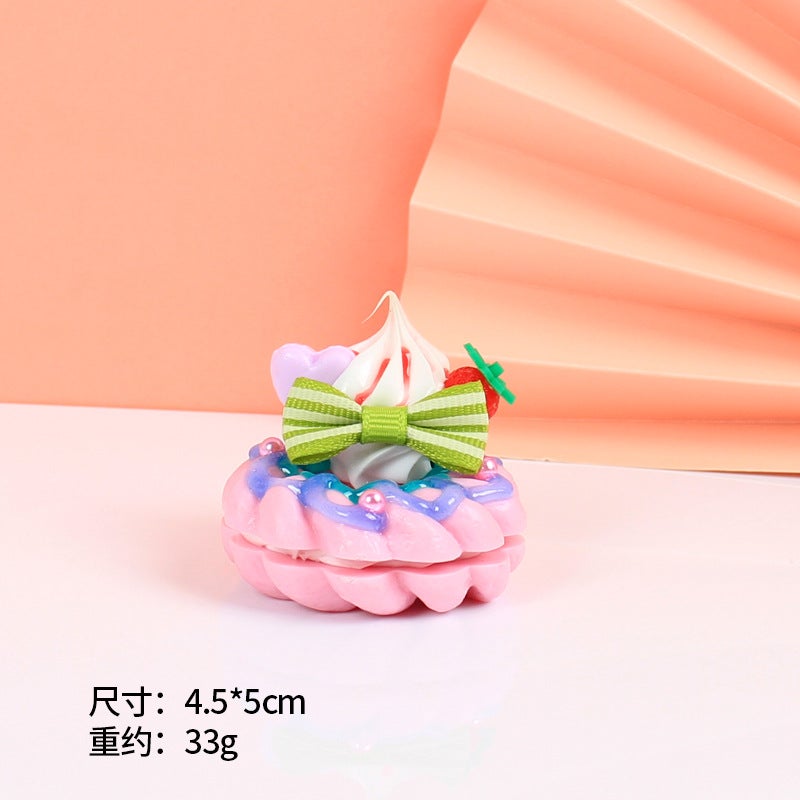 Cream Donut Simulation Food And Play Keychain Pendant Fake Cake Dessert Shooting Props Simulation Dessert Decorations - Image 1