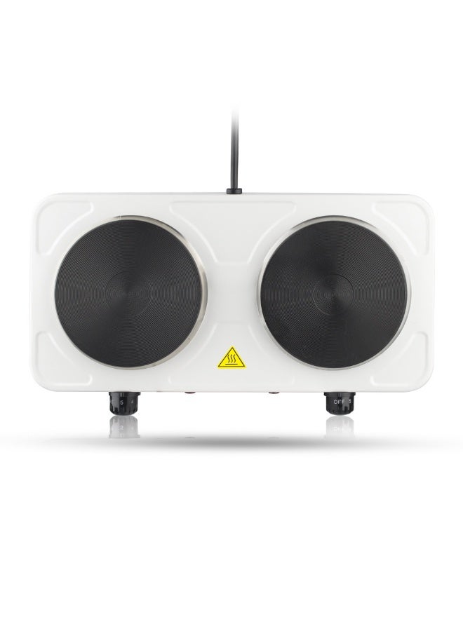 آر إيه أف موقد كهربائي RAF ساخن بقوة 2000 واط - موقد مزدوج الشعلات (1000 واط + 1000 واط)، تصميم صغير الحجم مع سطح غير لاصق وتحكم قابل للتعديل في درجة الحرارة - Image 2