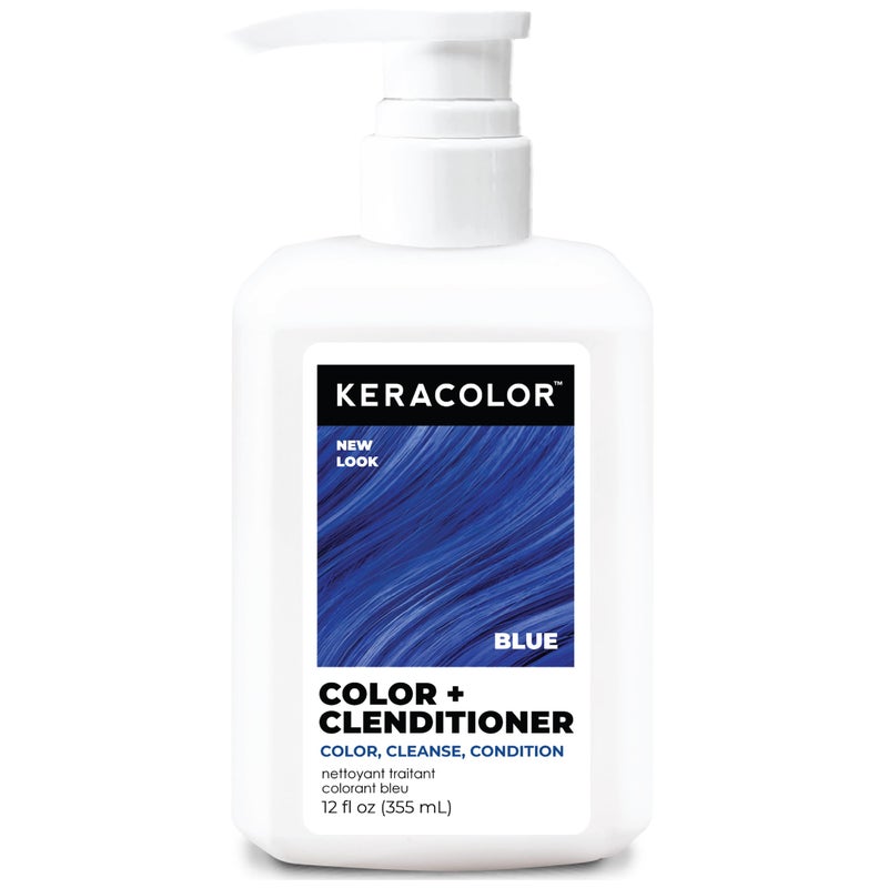 KERACOLOR صبغة شعر كيراكولور كليندينر أزرق لون شعر شبه دائم بلسم ملون خالي من القسوة 12 أونصة سائلة - Image 2