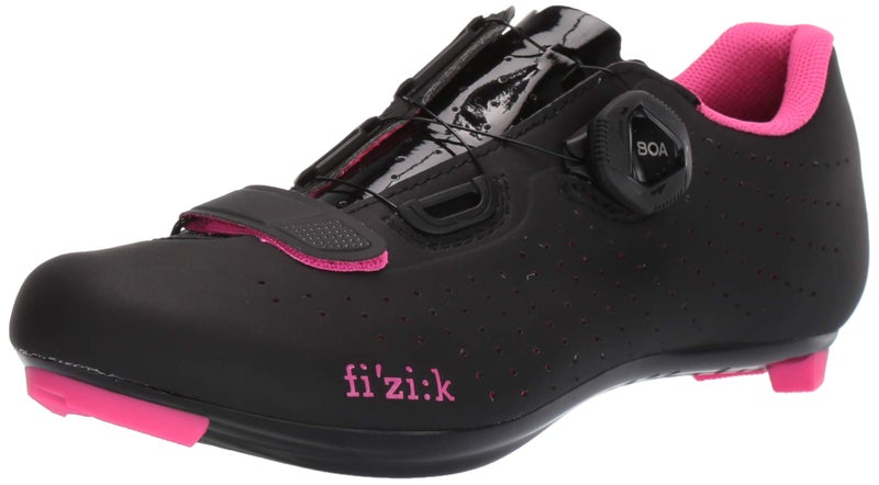 Fizik Tempo Overcurve R5, Road Cycling Shoes, Black/Pink Fluo, 10-10.5 US - Image 1