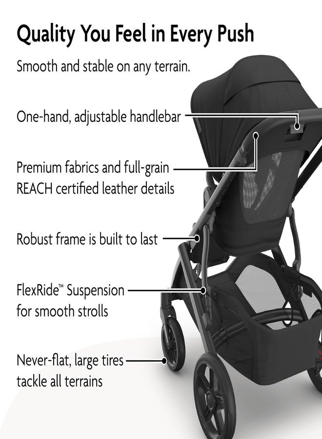 UPPAbaby Vista V3 Convertible Single-to-Double Stroller for Baby & Toddler, 30+ Configurations, Car Seat Compatible, All-Wheel Suspension, XL Basket – Jake (Charcoal/Carbon Frame) - Image 5