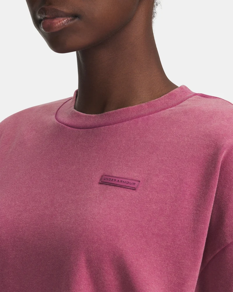 UNDER ARMOUR Pink Women's Boxy Heavyweight T-Shirt for Women | Best Price UAE