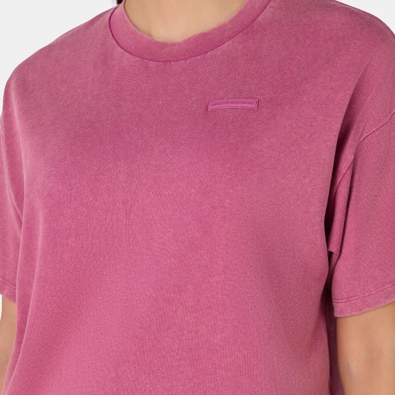 Under Armour Pink Women's Boxy Heavyweight T-Shirt for Women | Best Price UAE