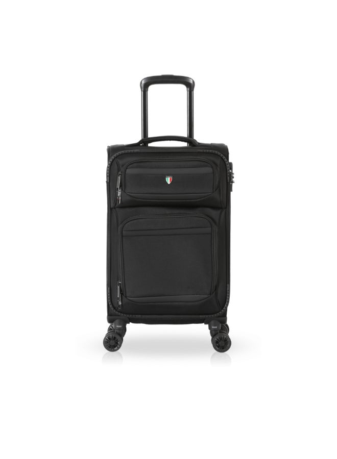 توتشي طقم حقائب سفر سوبريما بغلاف ليّن وعجلات قابلة للإزالة 3 قطع أسود 78 x 34 x 50 سم T0368 BLACK - Image 2