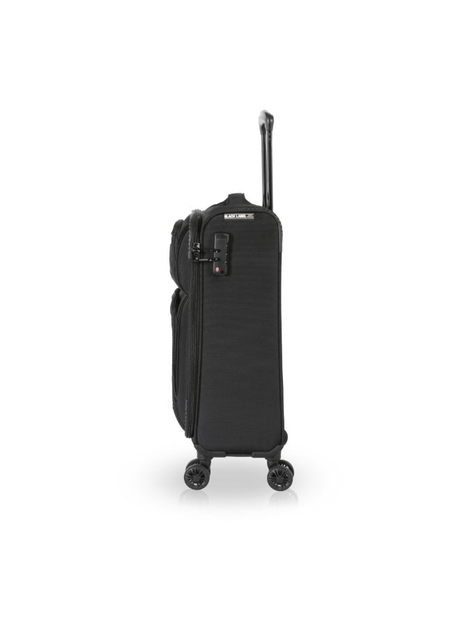 توتشي طقم حقائب سفر سوبريما بغلاف ليّن وعجلات قابلة للإزالة 3 قطع أسود 78 x 34 x 50 سم T0368 BLACK - Image 4