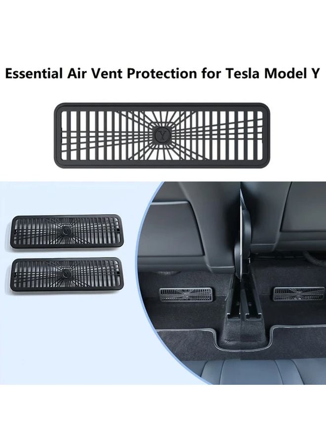 Tesla Model Y 2025 Backseat Air Vent Cover Protection Set 2Pcs - Image 5