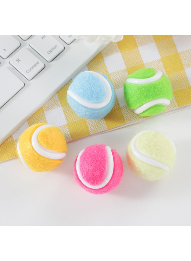 Direct Simulation Mini Tennis Accessories Tennis Keychain Pendant Tennis Stud Earrings Creative DIY Accessories-Color:2.6cm Tennis Ball-randomly Mixed Colors  - Image 1