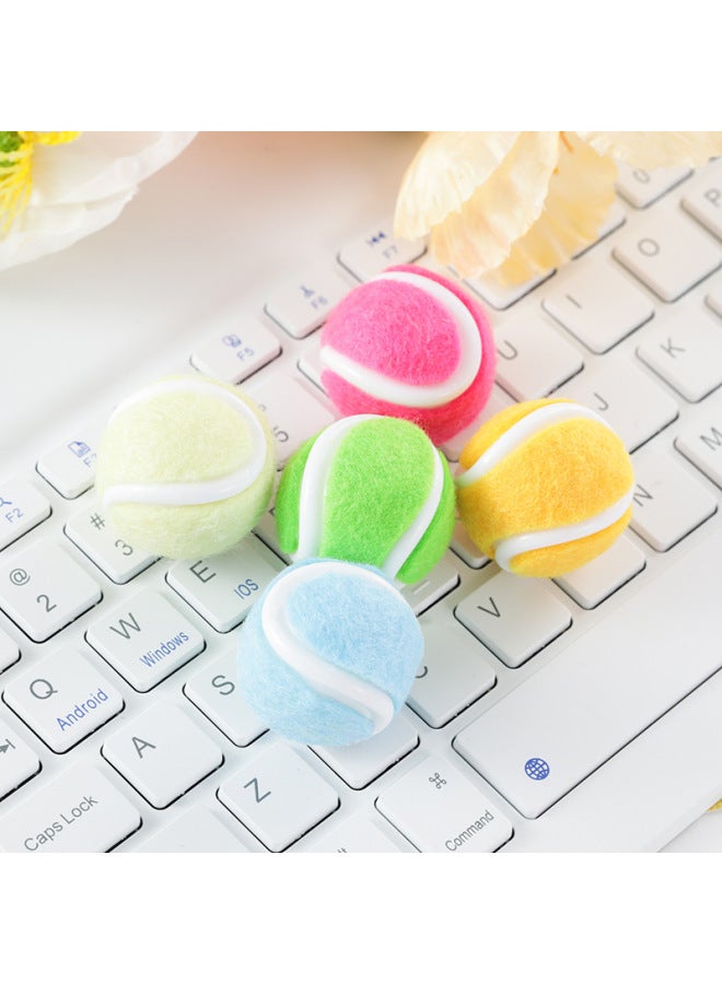 Direct Simulation Mini Tennis Accessories Tennis Keychain Pendant Tennis Stud Earrings Creative DIY Accessories-Color:2.6cm Tennis Ball-randomly Mixed Colors  - Image 4