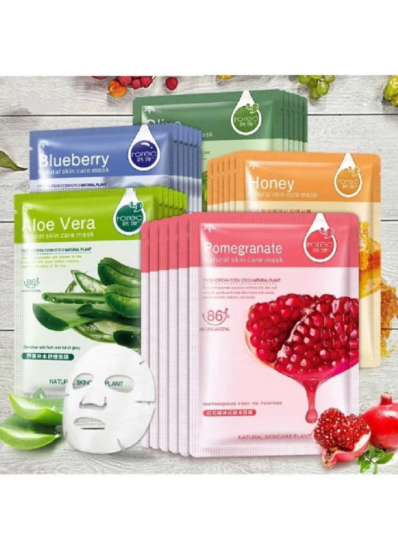 روريك قناع مرطب للوجه مكون من 25 قطعة متعدد الألوان 750 جرام متعدد الألوان 750جرام - Image 1