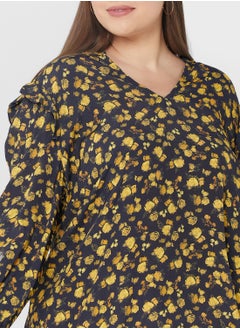 Tommy Hilfiger Plus Printed Puff Sleeve Top  - Image 3