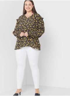 Tommy Hilfiger Plus Printed Puff Sleeve Top  - Image 4