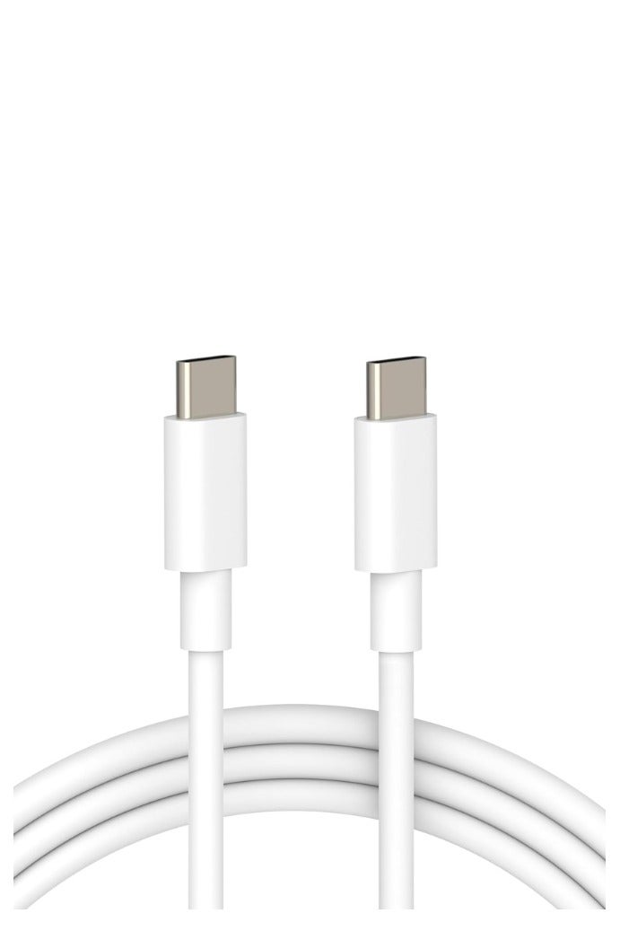 Type C to Type C Fast Charging Cable White | 60W/100W PD Power Delivery USB-C to USB-C Cable | High Speed Data Transfer & Fast Charge Cord for Smartphones, Tablets, Laptops, MacBook, iPad Pro, Samsung Galaxy, and More - Image 1