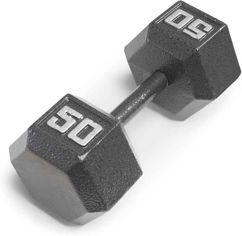 Marcy Cast Iron Hex Dumbbells Collection - Available size from 3-lb to 100-lb, SOLD INDIVIDUALLY - Image 1