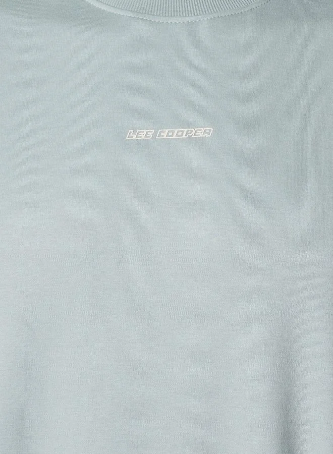 لي كوبر Lee Cooper Men Regular Fit Crew Neck Short Sleeve Logo Print T-shirt