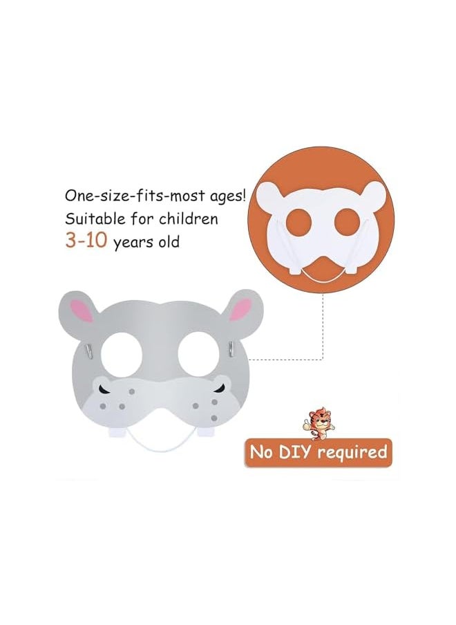 The Bros 16 Pcs Jungle Safari Animal Masks for Kids - Woodland Theme Birthday Party Decorations, Halloween Costumes & Dress-Up Activities (Boys/Girls DIY Supplies)  - Image 5