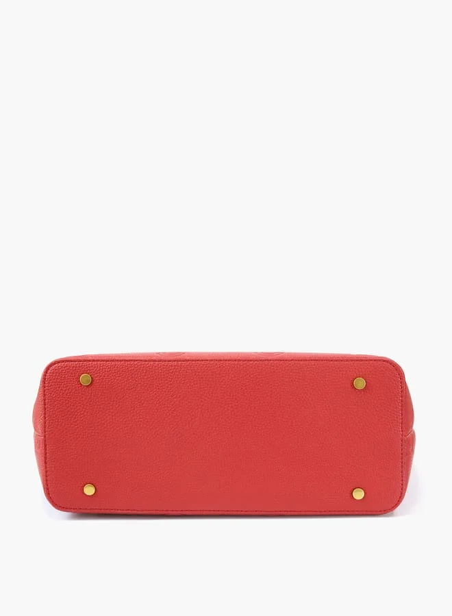 Gabriella Gucci Monogram Embossed Tote Bag with Pouch
