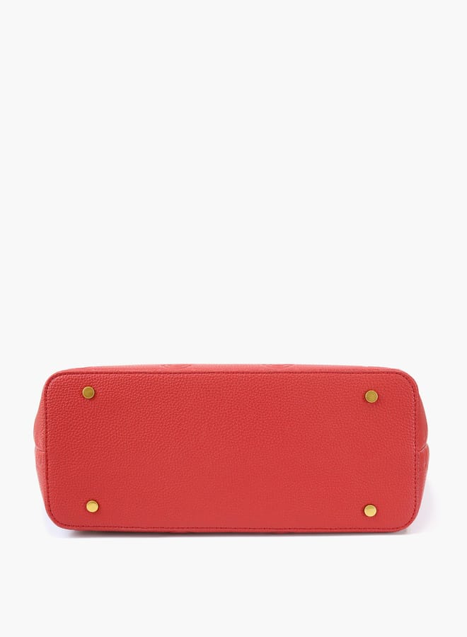 Gabriella Gucci Monogram Embossed Tote Bag with Pouch  - Image 5