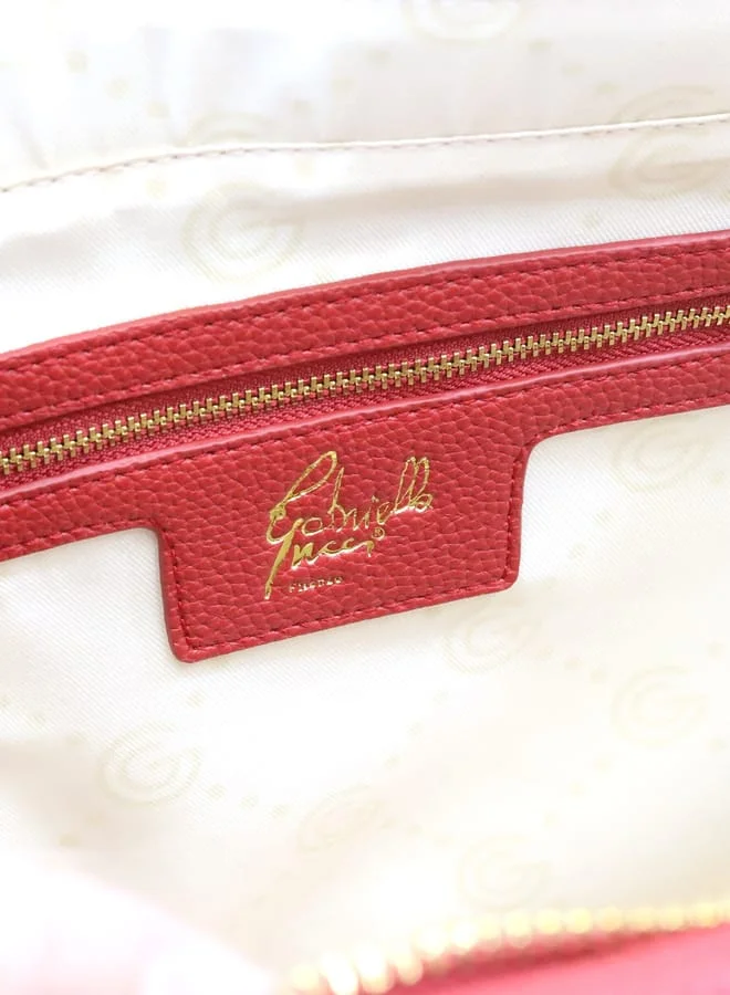 Gabriella Gucci Monogram Embossed Tote Bag with Pouch
