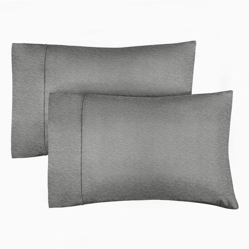 CGK Unlimited CGK Unlimited King Pillow Cases (Set of 2) - Soft  Hotel Quality Pillowcase Covers- Comfy Bedding for All- Machine Washable Pillow Protectors- 2 Piece- Heathered Grey  - Image 1