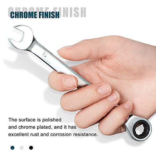 SORAKO Ratcheting Combination Wrench Industrial Grade Cr-V Steel Gear (A-10mm Metric) - Image 3