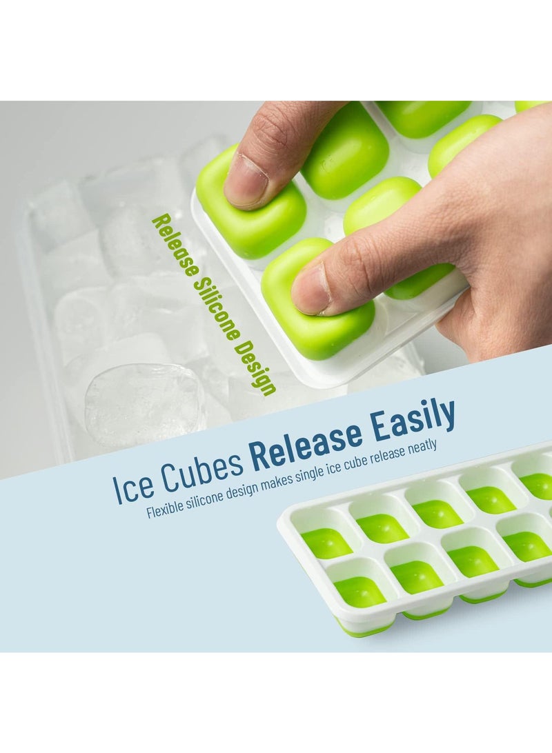 Bluejw 7-Piece Household Ice Cube Molds Set 14 Grid Ice Grid  Molds With Cover  - Image 5