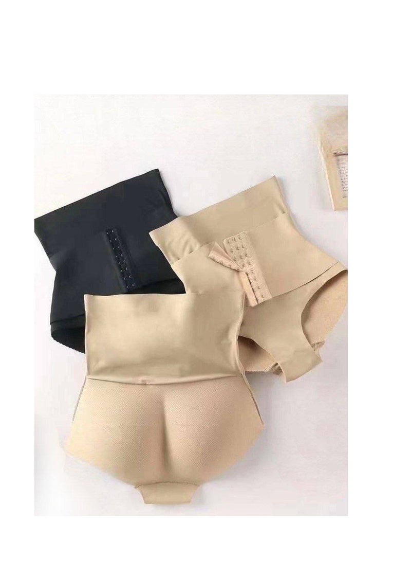 Silicone body shaper underwear with tummy tuck black color - Image 3