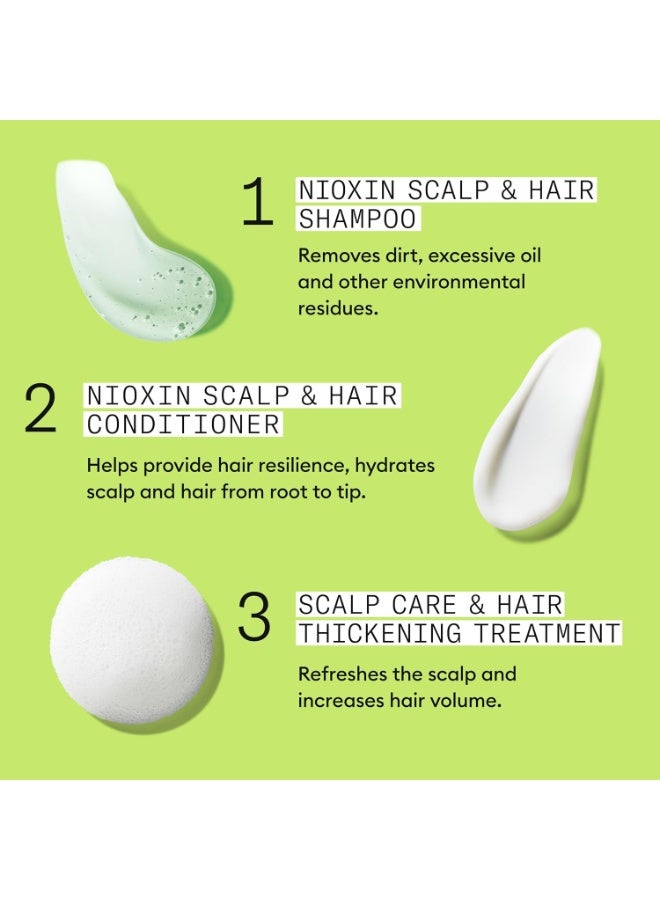 نيوكسين نظام نيوكسين 2، لشعر أكثر كثافة وامتلاءً، علاج لتكثيف الشعر الطبيعي مع ترقق متقدم، مجموعة الولاء كبيرة الحجم، شامبو مرطب، بلسم لفروة الرأس، سيروم لتكثيف الشعر - Image 3