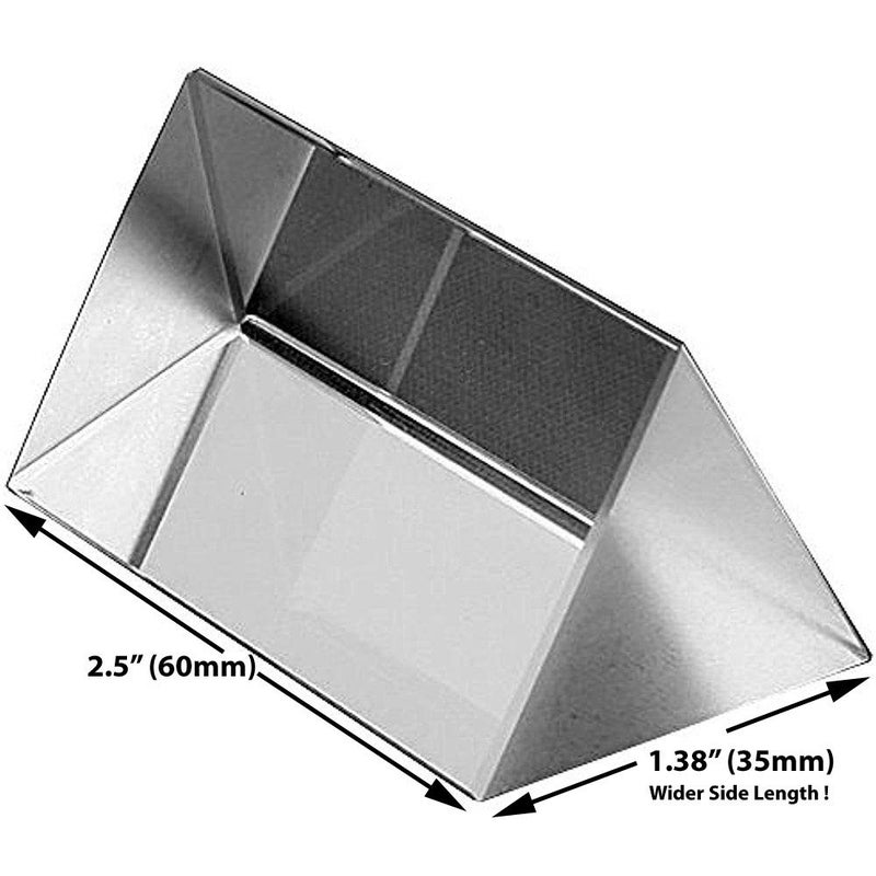 Amlong Crystal Amlong Crystal 2.5 inch Optical Glass Triangular Prism for Teaching Light Spectrum Physics and Photo Photography Prism, 60mm  - Image 2