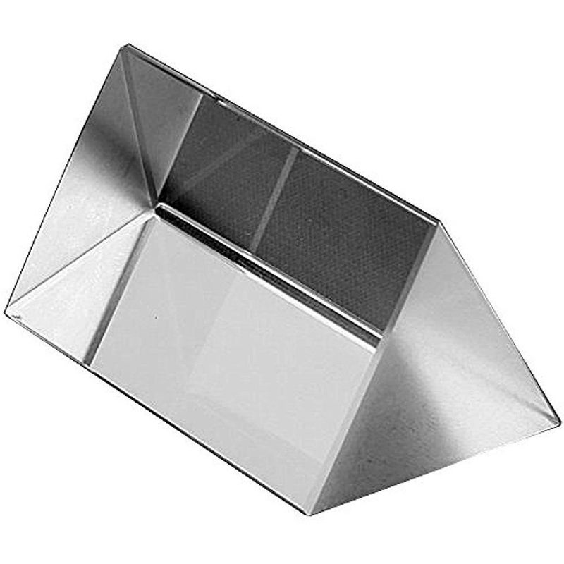 Amlong Crystal Amlong Crystal 2.5 inch Optical Glass Triangular Prism for Teaching Light Spectrum Physics and Photo Photography Prism, 60mm  - Image 1