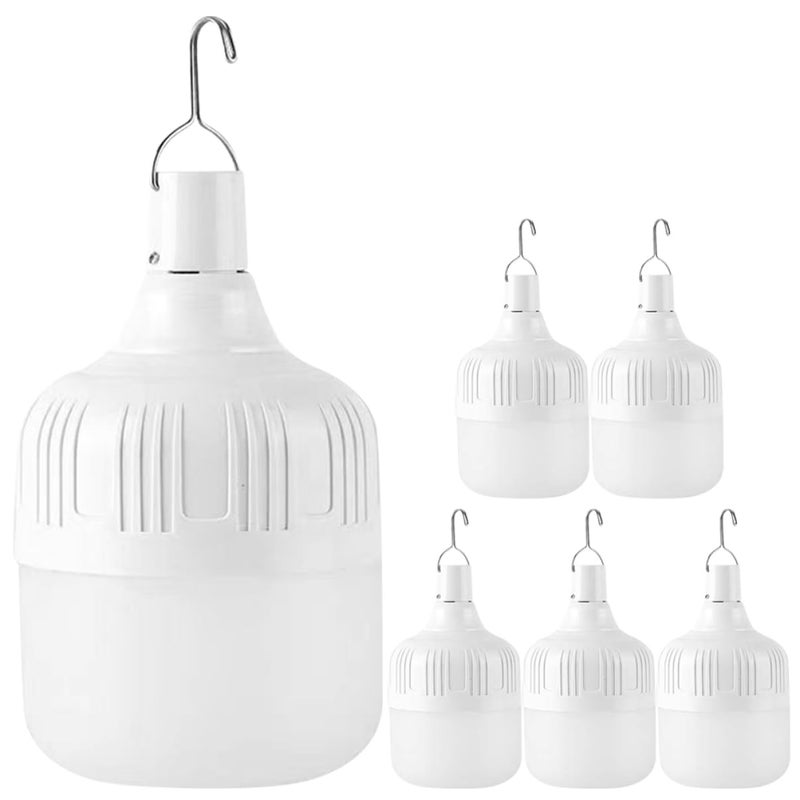 USB Rechargeable Emergency Light Bulbs 6 Pack Ultra Bright Portable Outdoor Lamp for Home Camping Vendors - Image 2