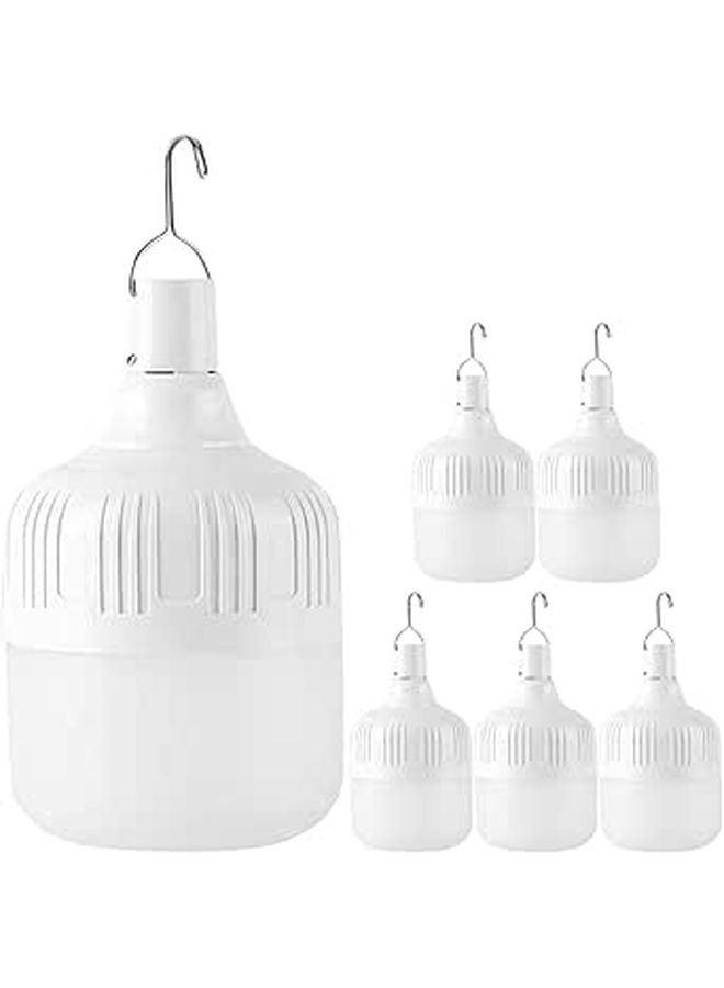 USB Rechargeable Emergency Light Bulbs 6 Pack Ultra Bright Portable Outdoor Lamp for Home Camping Vendors - Image 1