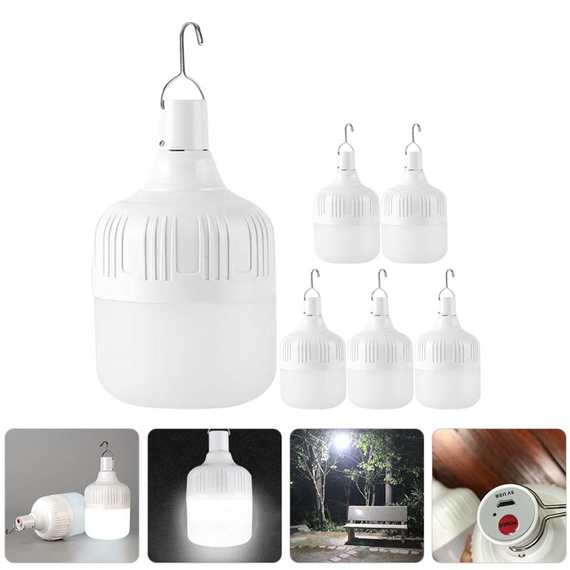 USB Rechargeable Emergency Light Bulbs 6 Pack Ultra Bright Portable Outdoor Lamp for Home Camping Vendors - Image 4